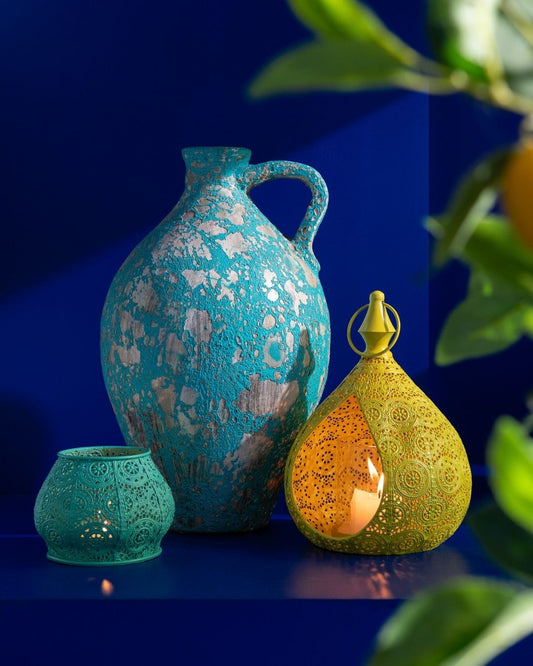 ⁨⁨إبريق اسمنت "Antique " باللون التركوازي