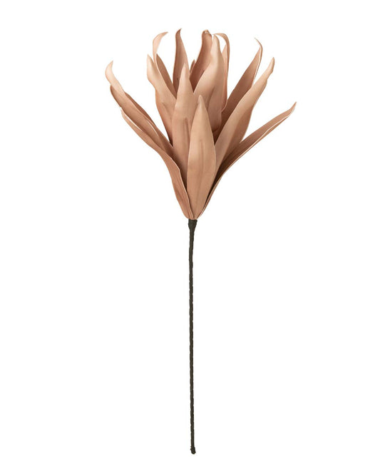 Flower Branch Long Leaves 1 Head Eva Nude Pink (32951)