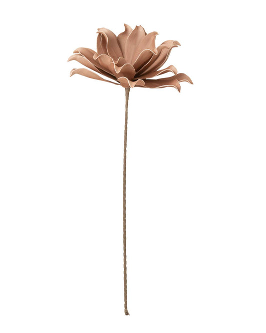 Flower Branch Short Leaves 1 Head Eva Nude Pink (32949)