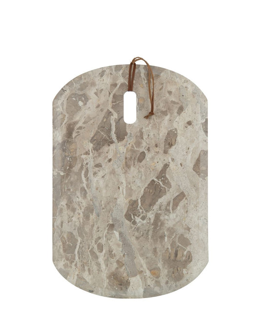 ⁨طبق تقطيع Marble بني مستطيل