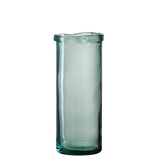 مزهرية زجاجية شكل اسطواني