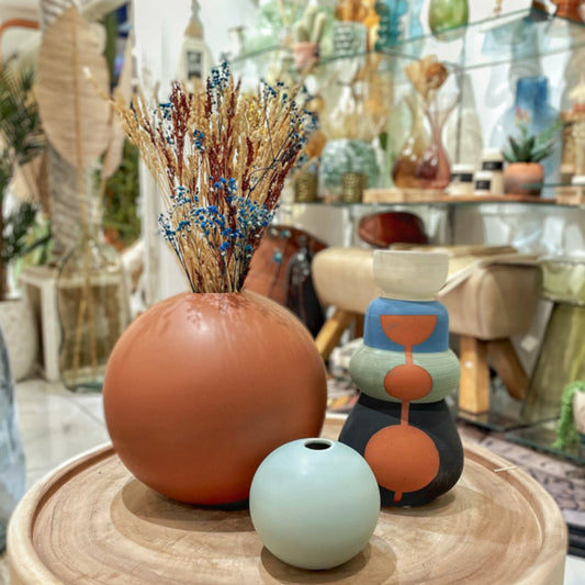 مزهرية "Ball"قرميدي حجم كبير